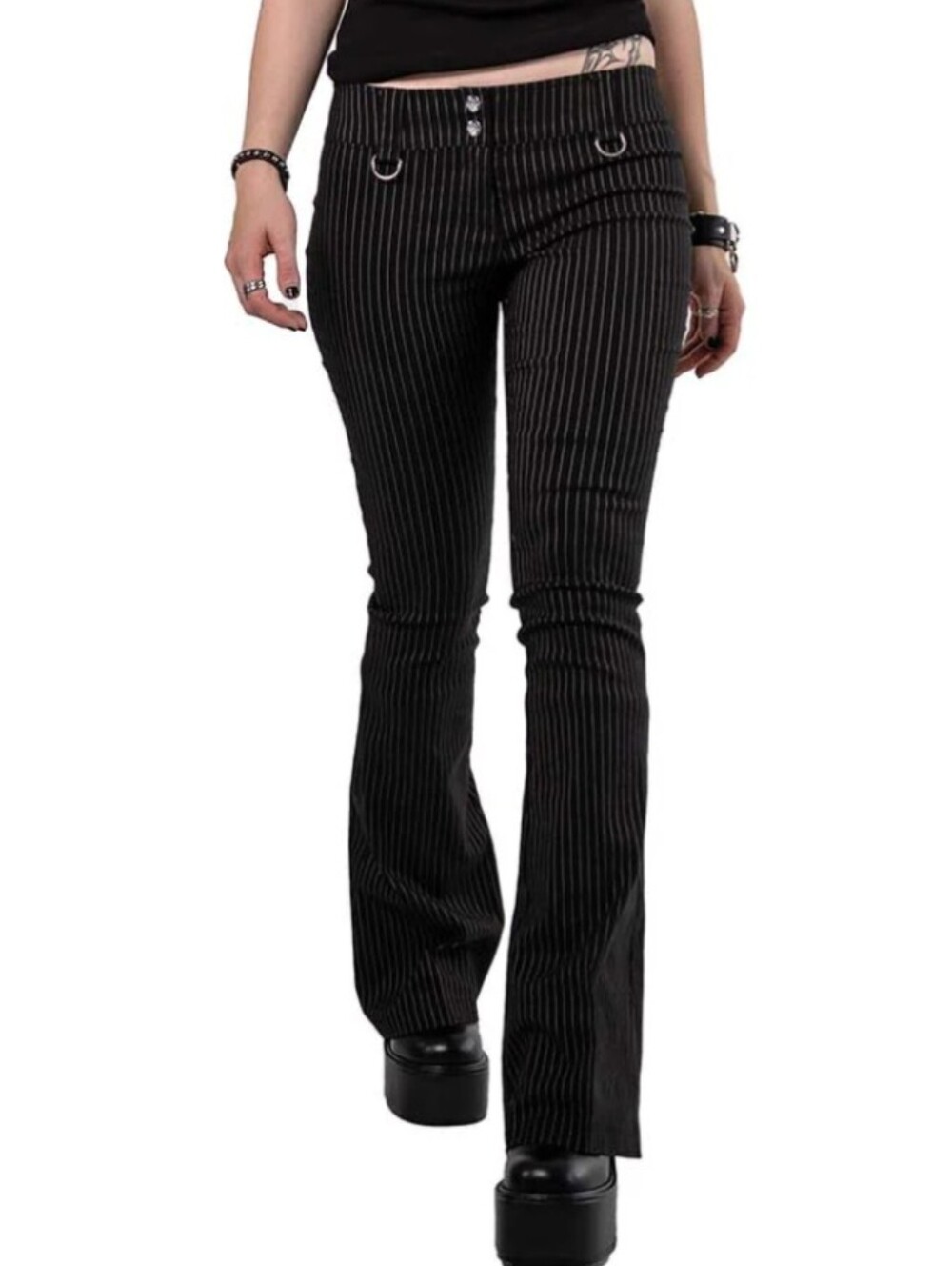 Lipservice Pinstriped Gangsta Pranksta Pants Karley Women's Size 13
